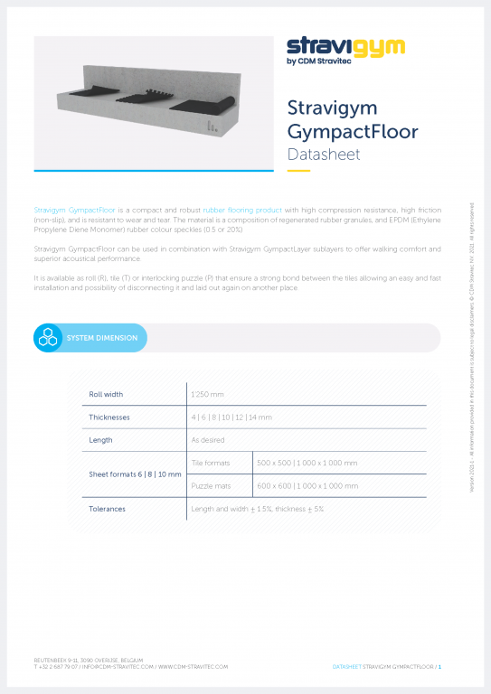 Datasheet - Stravigym GympactFloor