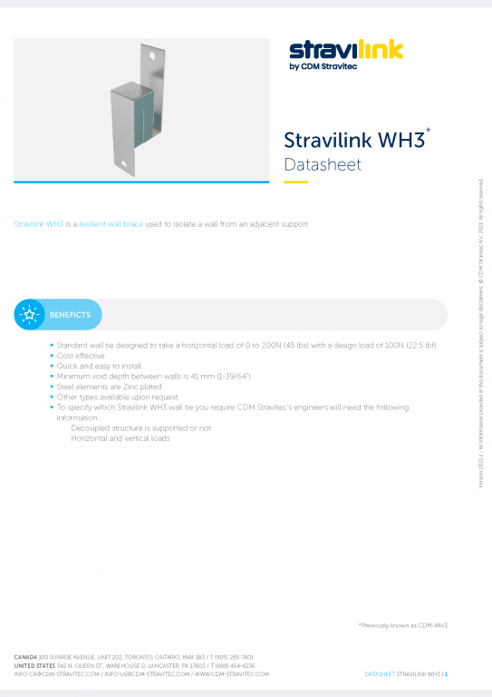 Datasheet - Stravilink WH3 (US-CA)