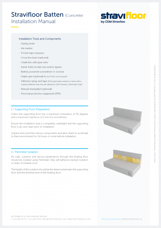 Installation Manual - Stravifloor Batten (Concrete)