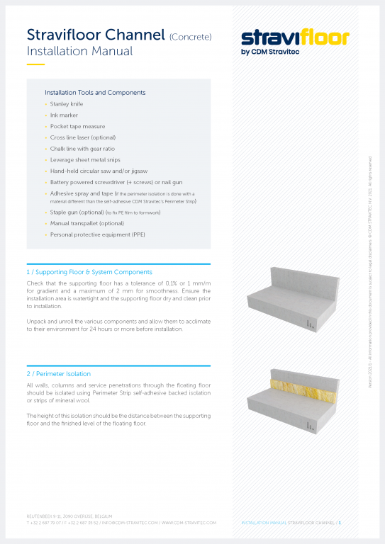 Installation Manual - Stravifloor Channel (Concrete)